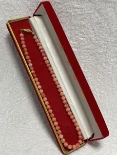 宮*蔵様 土佐名産 赤珊瑚 丸玉ネックレス 18K留め具 約38cm 横山珊瑚商