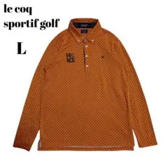 美品✨ルコックゴルフ（L） ゴルフウェア　長袖ポロシャツ ドット ボタンダウン