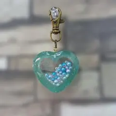 ハンドメイド チャーム ハート シェイカー レジン