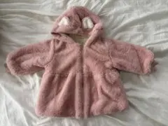 フリース ピンク フード付きアウター 95cm未満