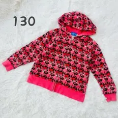 【着用回数少】ディズニーリゾート　ミニーマウス　フード付きパーカー　130