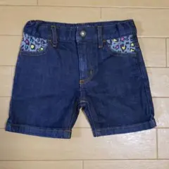 X-GIRLSTAGES ヒョウ柄ポケットデニムショートパンツ3T(95サイズ)