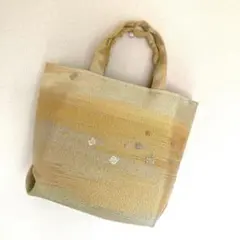 金色系 ストライプ模様 トートバッグ　ハンドメイド　B