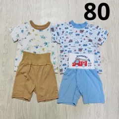 80 男の子 ベビー パジャマ 半袖 腹巻 腹巻き 半ズボン 夏パジャマ