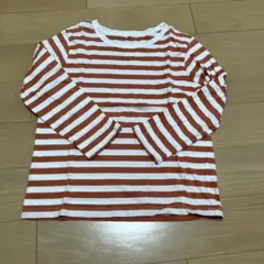 無印　ボーダー 長袖カットソー 120cm