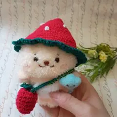 〇ありちゃん様〇ぽてぽてたん用　イチゴ帽子とショルダーバッグ　ピンク
