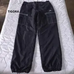 ティゴラ　TIGORA カーゴパンツ ワークパンツ　黒　Lのサムネイル