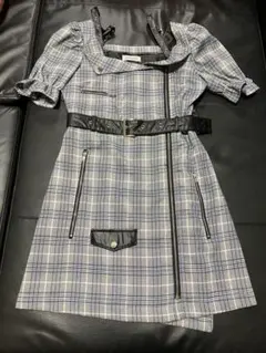 バブルス　ワンピース　チェック柄半袖　フリーサイズ　匿名配送