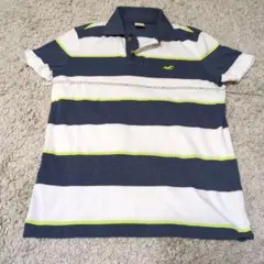 Hollister ストライプ ポロシャツ M