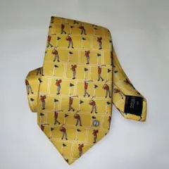 ダンヒルネクタイ　ゴルフ柄