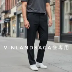 phiten 黒 スラックス シンプルデザイン