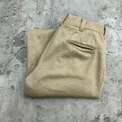 70s　Jantzen　ポリエステルパンツ　スラックス　古着　ベージュ系　W31