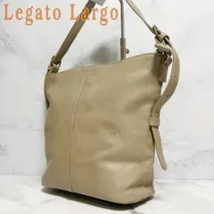 B371【美品】レガートラルゴ★レザー ワンショルダーバッグ ベージュ