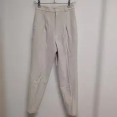 GUタック入り 裏起毛テーパードパンツ アイボリー S
