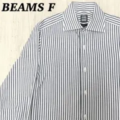 BEAMS F ビームス エフ セミワイドカラー シャツ ストライプ S相当 綿
