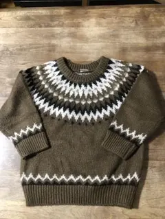 petit main ノルディック柄セーター