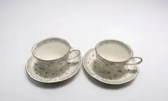 ノリタケ　花更紗　カップ＆ソーサー　2客