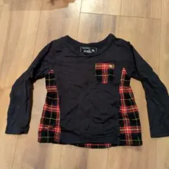 Arnold Palmer 長袖カットソー 黒とチェック柄