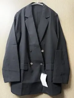 【新品未使用】LOUNGEDRESS リネンライクシアージャケット ブラックのサムネイル