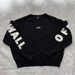 VANS ヴァンズ スウェット M 黒 ビッグロゴ ビッグシルエット 美品のサムネイル