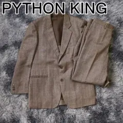 PYTHON KING メンズ セットアップ 背広 日本製 チェック柄
