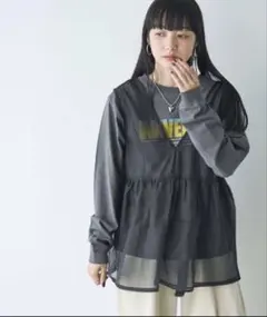 シアー ベスト ロンTセット黒 coen