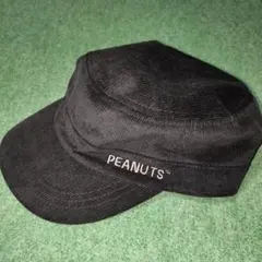 新品！PEANUTS スヌーピー コーデュロイキャップ ブラック キャップ