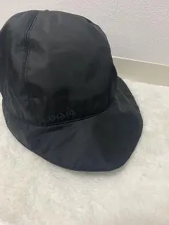 PRADA プラダ　ナイロン　バケットハット　バケハ　ブラック ☆PRADA NYLON LOGO BUCKET HAT プラダ バケットハット (PRADA/ハット