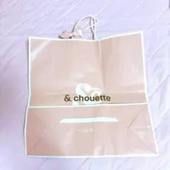 アンドシュエット　&chouette ピンク　紙袋　ショップ袋　ショッパーのサムネイル