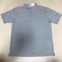 【希少/旧タグ】新品 ジーユー GU XLドット柄 ポロシャツ ライトグレー水玉のサムネイル