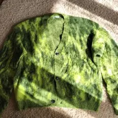 ZAPA グリーンイエローカーディガン S-M