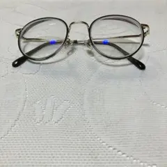 Ｚoff シルバーラウンドメタルフレーム度付き眼鏡