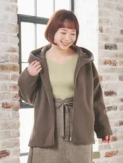 Re-J&SUPURE リジェイ フード付きブラウンジャケット