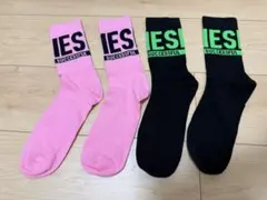 DIESEL ディーゼル ロゴ入りカジュアルソックス 2足セット 25~27cm