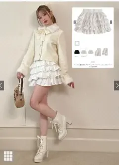 GRL インパン裏地付きティアードフリルミニスカートパンツ