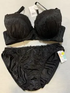 E75L フェアリー　レース　ブラ＆ショーツセット　ブラック