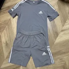 adidas グレー Tシャツ ショートパンツ セット L