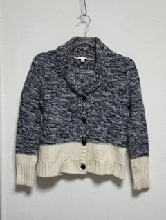 Gap ネイビー・ホワイト ニットカーディガン Sサイズ