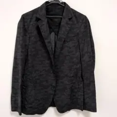 値下げ！【ニコルクラブフォーメン】迷彩柄　黒　薄手ジャケット　シャカシャカ素材