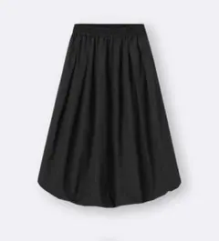 バブルヘムミディスカート（ブラック）