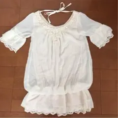 イングレースシフォンチュニックワンピアイボリー