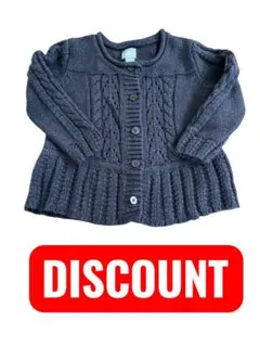 お値下げ中❤️美品！baby gap ケーブルニットカーデ　ネイビー　80cm