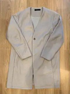 【コムサメン】ライトブルー コート 春秋向け 日本製