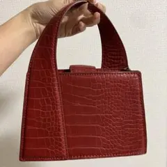 ZARAクロコダイル風レザー ハンドバッグ