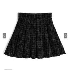 GRL pm792 インパン裏地付きツイードプリーツミニスカート