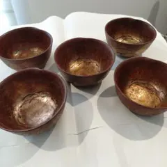 《未使用》有田焼 悦山 片口小鉢 金彩　5個セット