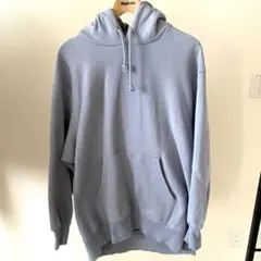 gu ヘビーウエイトパーカー フーディー ライトブルー　ジーユー