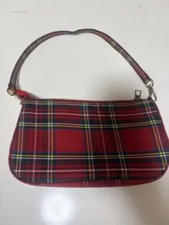 【SHEIN 】赤チェック　トートバッグ