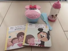 ミニーマウス収納ボックスと絵本セット