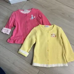 ミキハウス カーディガン 2枚セット 女の子 80